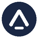 The sample logo, a small 128px PNG enlarged: square pixels and jagged edges